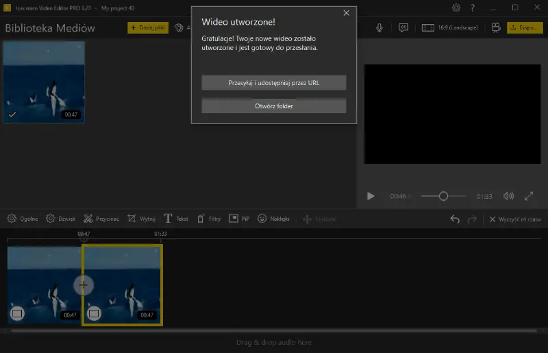 Jak scalić wideo na komputerze z systemem Windows w Icecream Video Editor