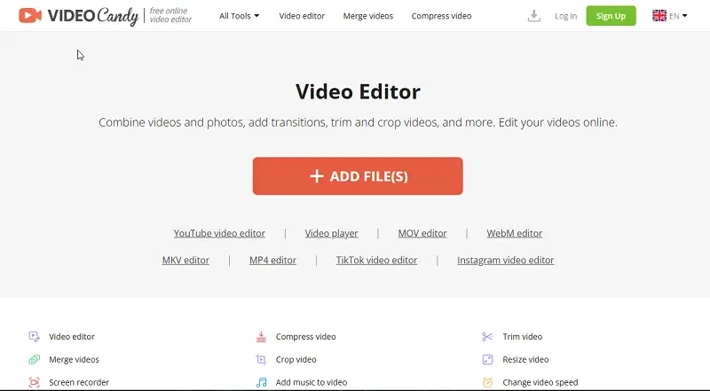 The best free online video editor by Video Candy