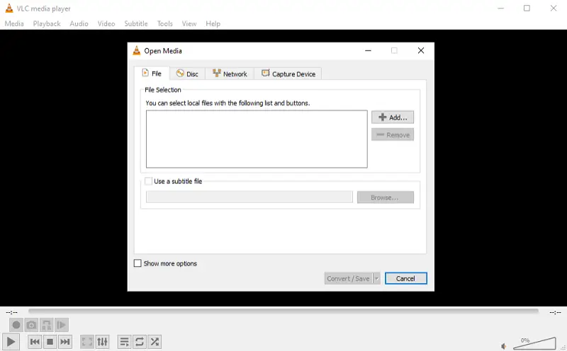 Media Player user interface Media Player user interface