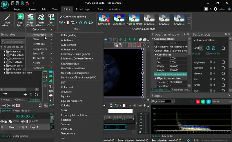 Free MKV video editor adjustments