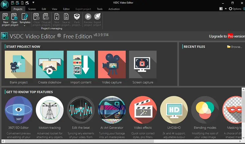 VSDC Video Editor interface VSDC Video Editor interface