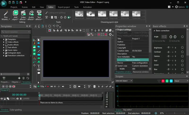 VSDC free video editor for Windows