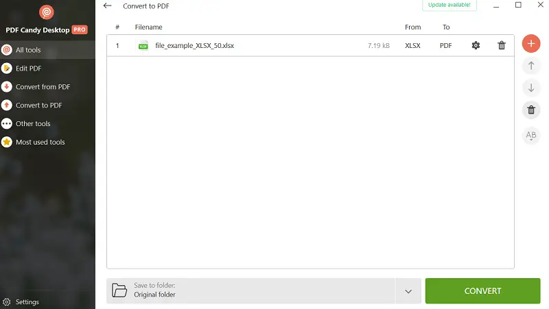 Free XLS to PDF Converter for Windows - PDF Candy Desktop