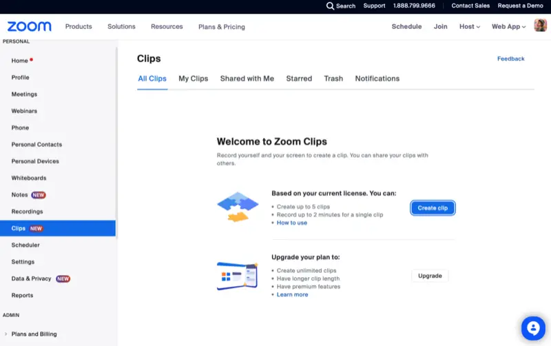 Zoom Clips for lectures recording