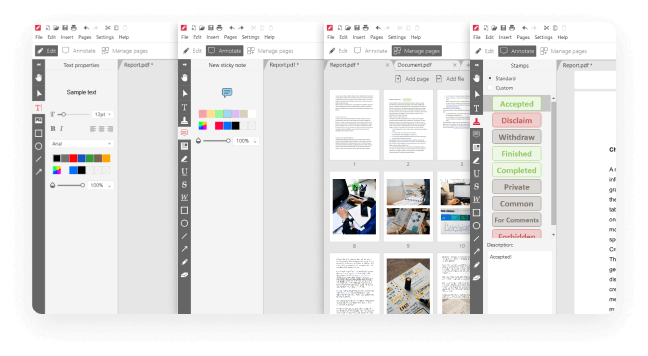 4 modos de edição em PDF