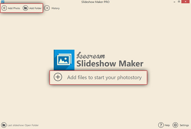 Add photos to photo video maker