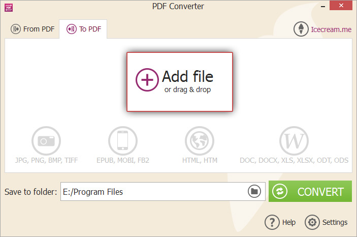 Add files to PDF converter