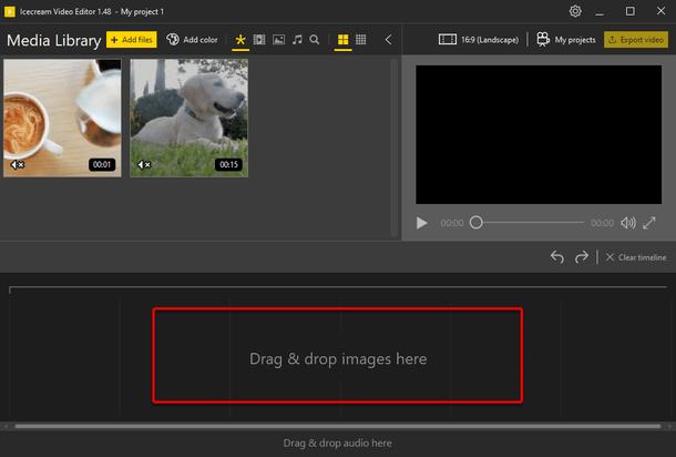 Addition of videos to timeline