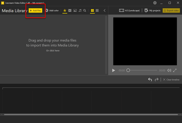 Add video to Icecream Video Editor Add video to Icecream Video Editor