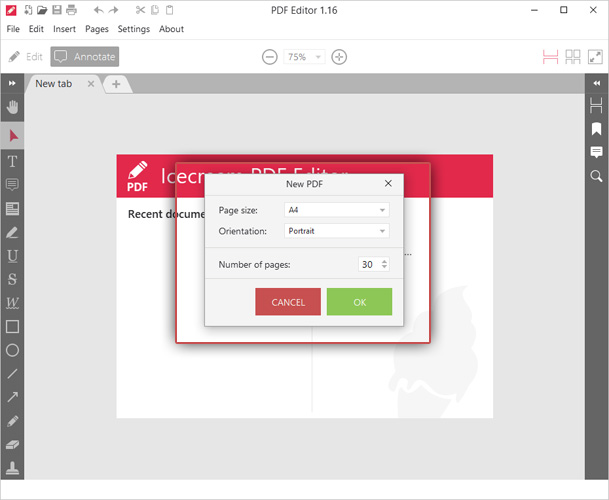 Set settings to make a PDF Set settings to make a PDF